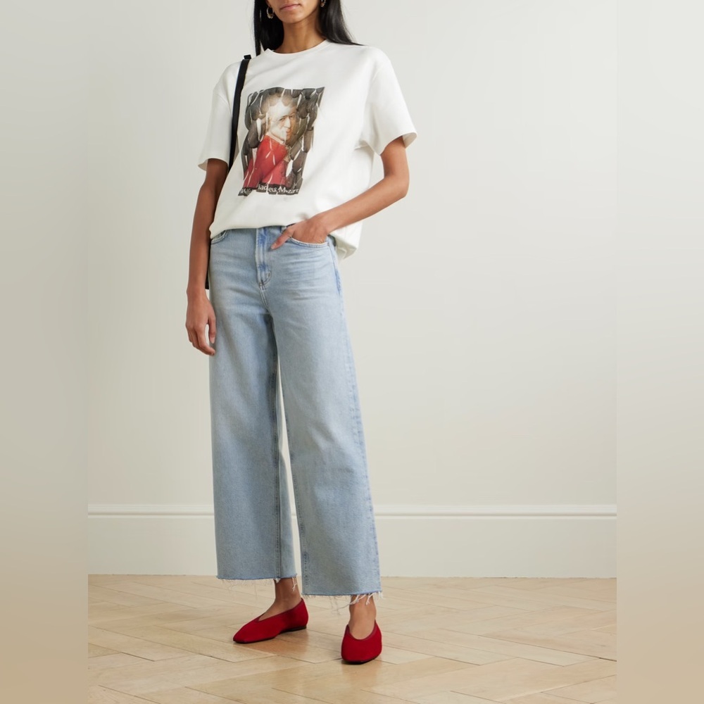 Agolde Light Blue Wide Leg Flare Jeans